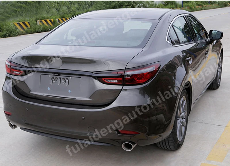 Для Mazda 6 Atenza- Новая задняя дверь багажника из углеродного волокна ABS крышка ворот рельефная Накладка для отделки автомобиля аксессуары для укладки