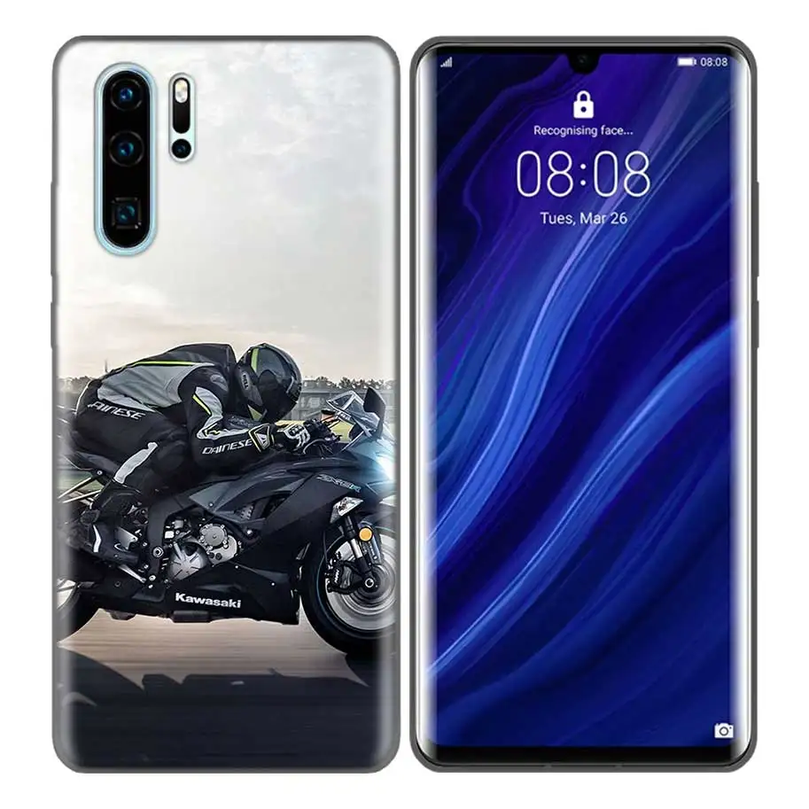 Черный силиконовый чехол для huawei P30 P20 P10 mate 30 20 10 Lite Pro Coque сумки Обложка Capas Back moto внедорожный мотоцикл Спорт - Цвет: SX-004