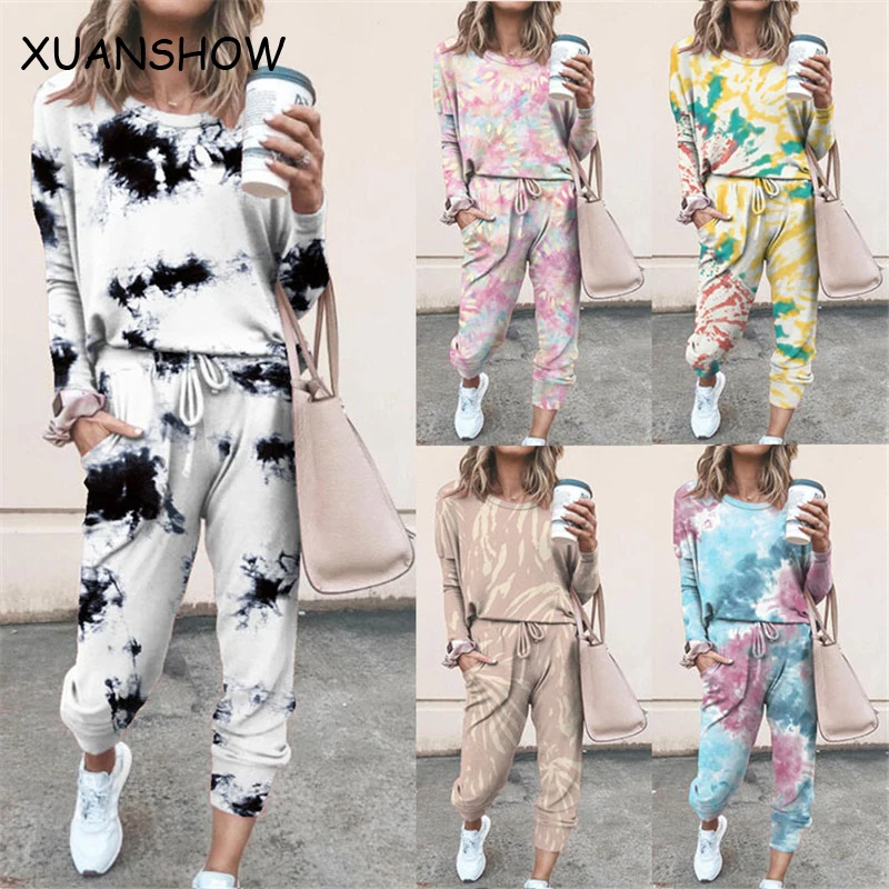 XUANSHOW 2020 модный спортивный костюм женская одежда комплект из двух предметов брюки