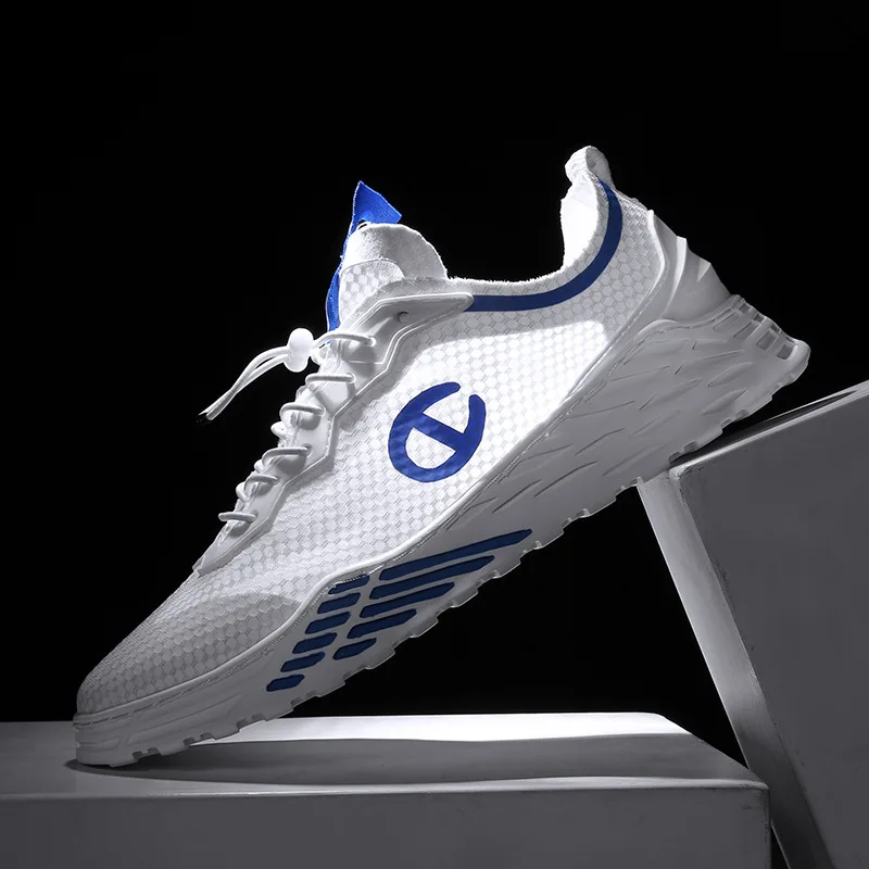 

2019 Summer INS Hot Selling Korean-style Breathable Mesh Shoes Sports Footwear Shoes Low Top MEN'S SHOES White Shoes P