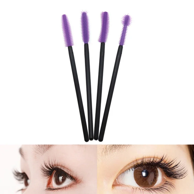 10pcs/set Silicone Makeup Eyelash Brush Comb Mascara Wands Eye Lashes Extension Tool Eyebrow Brush Make Up Tools