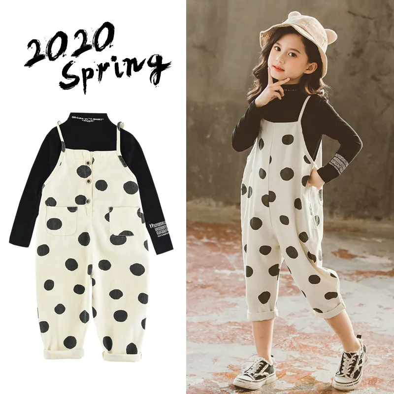 

Girls' Overalls Set Spring Clothing Western Style Baby Girls Two-Piece 2020 New Style CHILDREN'S Garment Big Boy Fashionable Fas