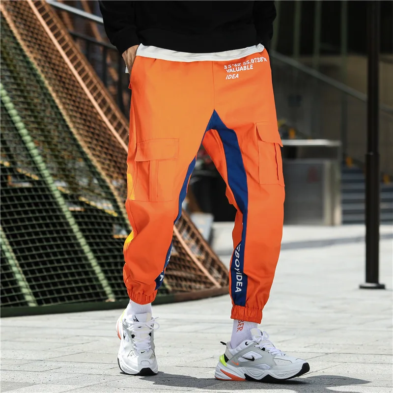 

Popular Brand Bib Overall Men's Loose-Fit Multi-pockets Hip Hop Ankle Banded Pants Shawn Casual Pants Mixed Colors Skinny Capri