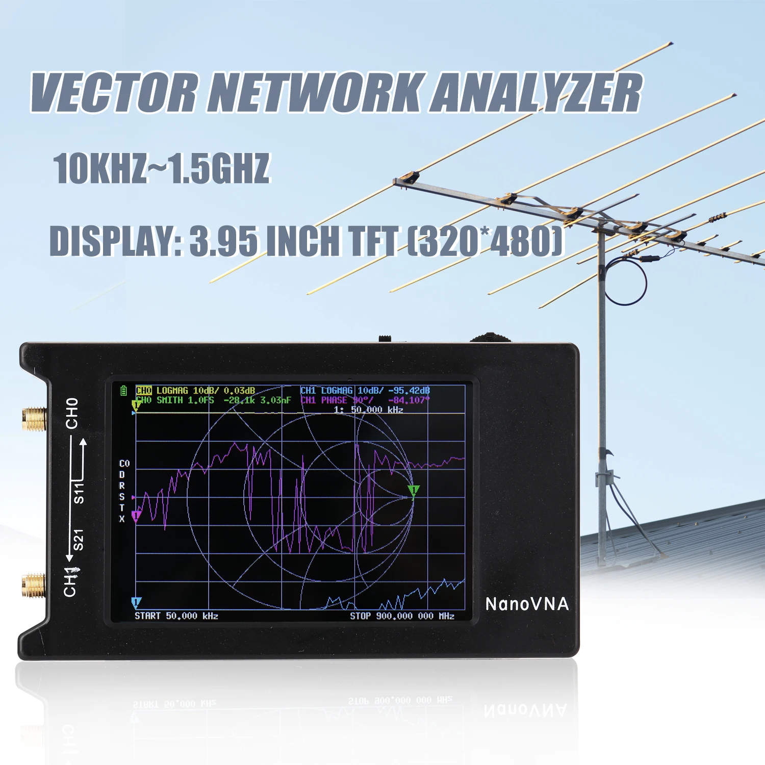 US $70.54 NanoVNAH Portable Handheld Vector Network Analyzer 10KHz15GHz Digital Display Touching Screen Shortwave MF HF VHF UHF Analyze