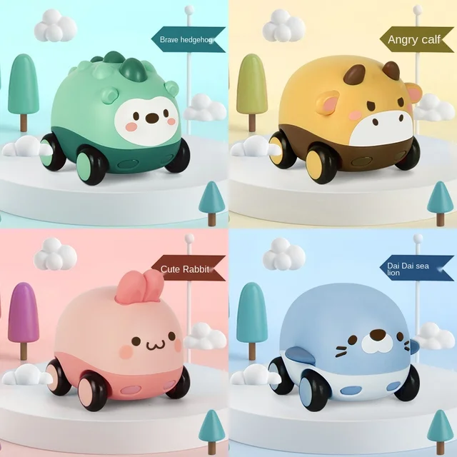 Montessori Baby Musical Car Toy for Toddler 0 12 Months Mini Car Toy for Boy 1 Year Old Girl Children Birthday Gift Car Kids Toy 6