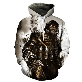 

Horror Skull Warrior 3d Printed Pullover Hoodies Men/Women Streetwear Sweatshirts Hip Hop Harajuku Male Tops Winter Jacket