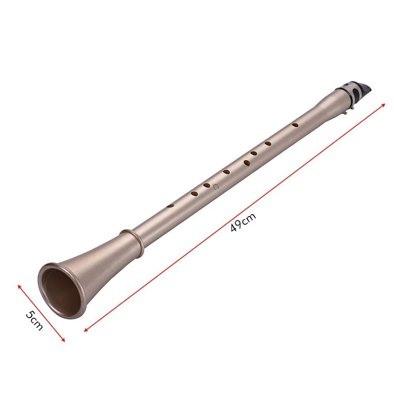 Mini Simple Clarinet Sax Compact Clarinet-Saxophone ABS Material Musical Wind Instrument for Beginners with Carry Bag