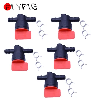 

Hot Selling 5pcs 1/4" Inline Fuel Cut Shut Off Valve for B & S +10pcs Clamps 494768 698183 493960 698181 697947 5019H