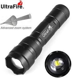 UltraFire 502B Ultra Bright 1000LM Led Flashlight Long Range Powerful Lantern for Hunting Tactical Torch Light Tiki