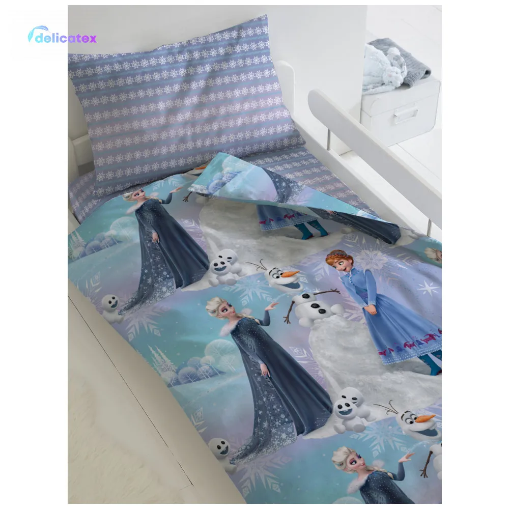 КПБ Delicatex1.5 хлопок Холодное сердце(70х70) рис. 16039-1/16040-1 Зимняя сказка
