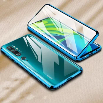 

Double Glass Shock-proof Phone Case For Xiaomi Redmi Note 8 Pro 7 Mi 9 T Mi 8 Mi9 SE Mi Note 10 Tempered Glass Magnet Cover