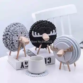 

Home Decor 12pcs kitchen decoration Accessories dining table placemat coaster set placemats for table mats Tableware coasters