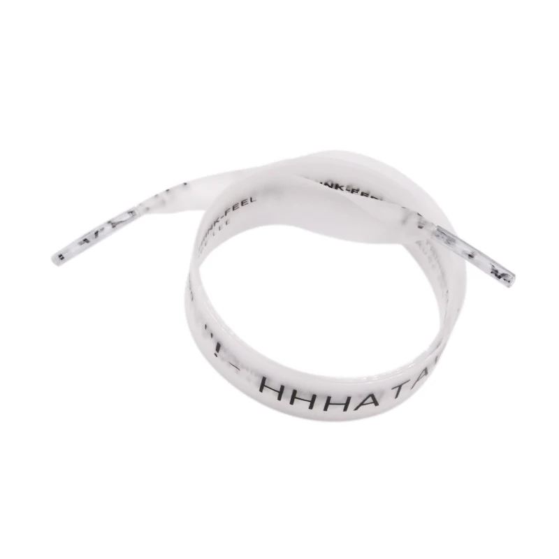 Weiou Hot Style Fashion Clothing 15mm Waterproof Ribbon Printing WATAHHH Flat PVC Laces Transparent Matte Tape Shoelace Cap Rope
