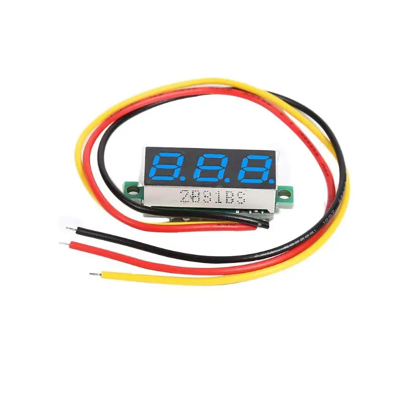 Мини 0 28 дюймов DC 100V 3 провода датчик Напряжение вольтметр светодиодный Дисплей