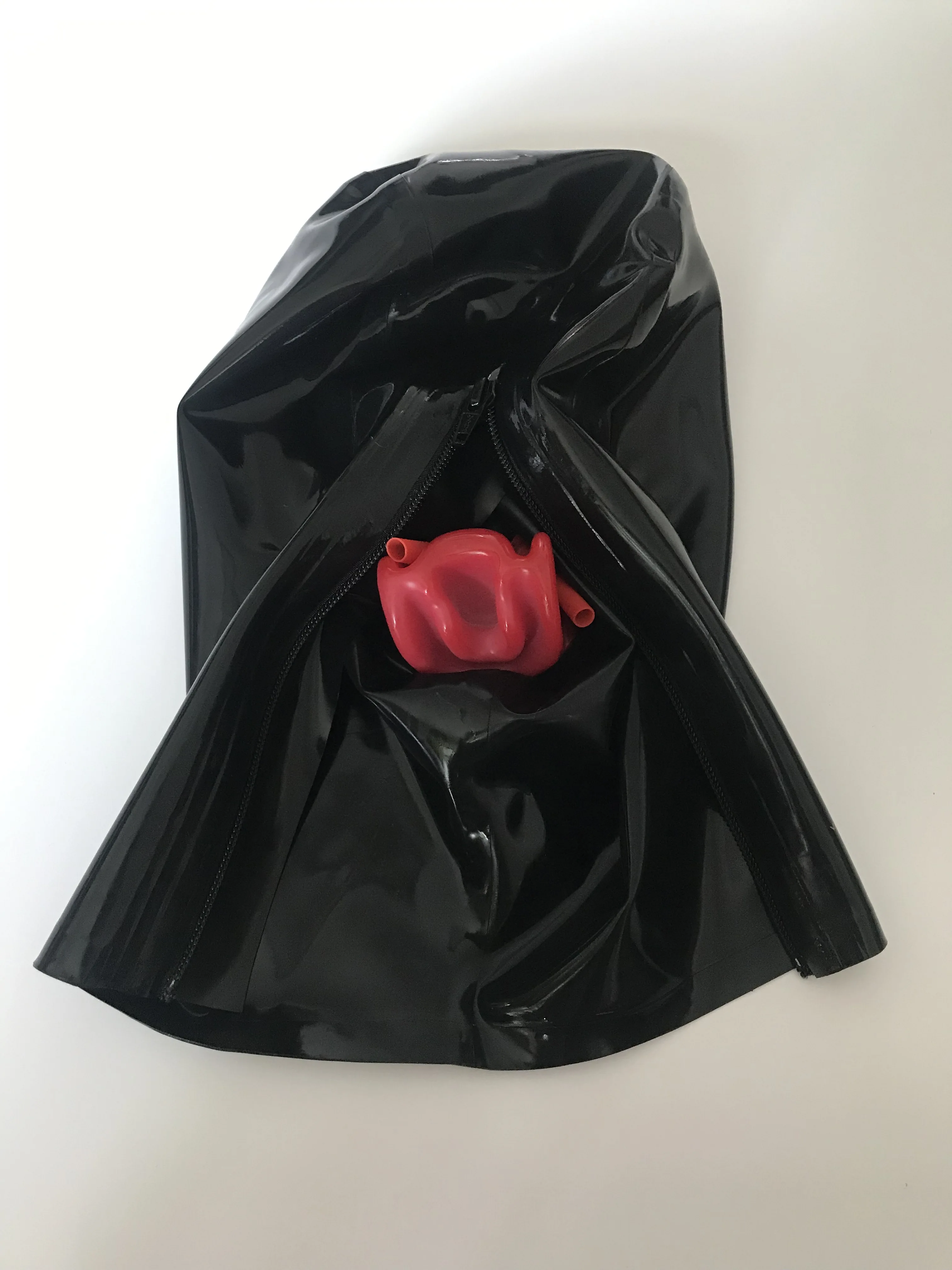 Sexy Exotic Lingerie Latex Hood Mask Fetish Teeth Gag Nose Tubes men stretch g string panties,men stretch thong underwear