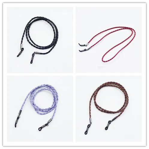 New Braided Leather Lanyard Eyeglasses Sunglasses Eyewear Spectacle Lanyard Cords Chain 4 Colors
