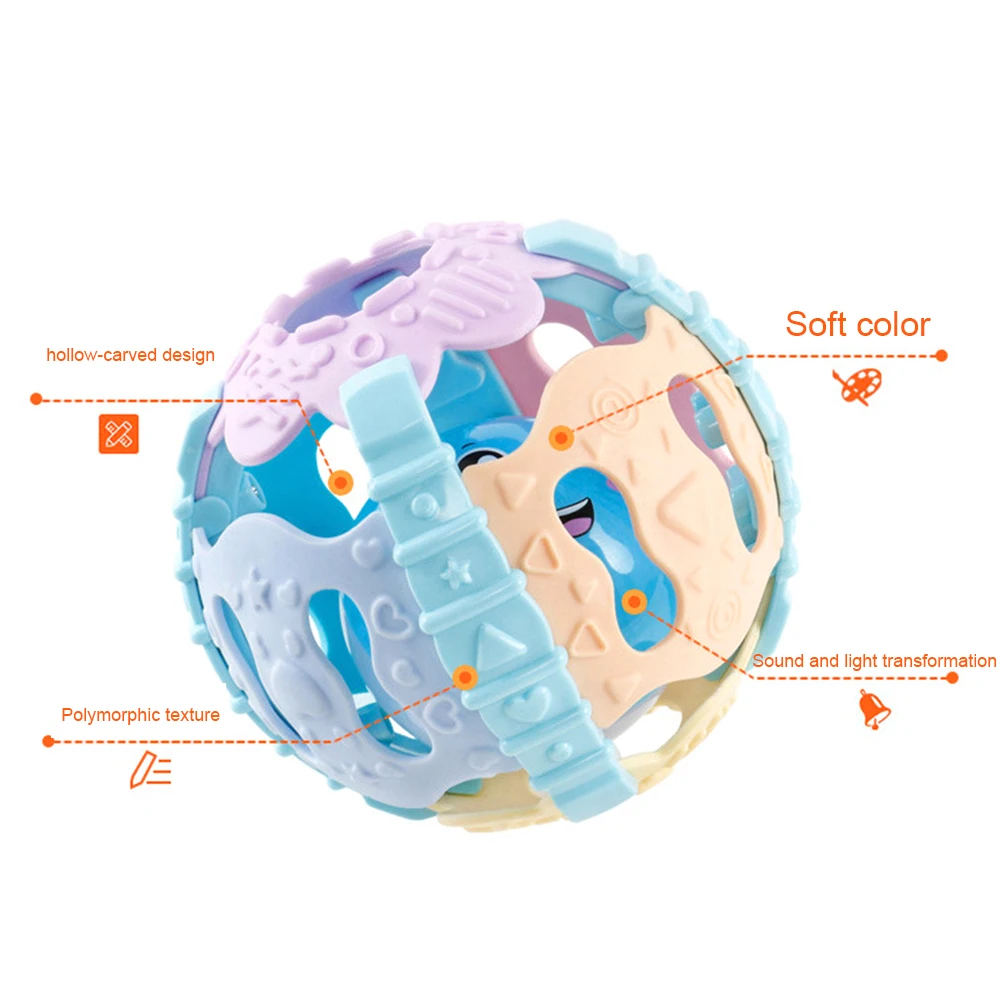 Infant Kids Baby Rattles Educational Toy Gift Grasping Ability Musical Ball Hollowed Intelligence Hand Grip Soft 5