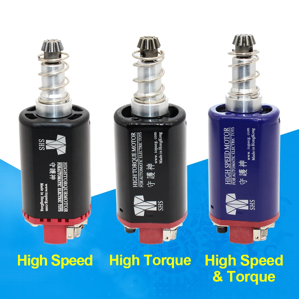 SHS AEG 모터 롱 액슬, 에어소프트 젤 블래스터 장난감, 높은 토크, 고속..