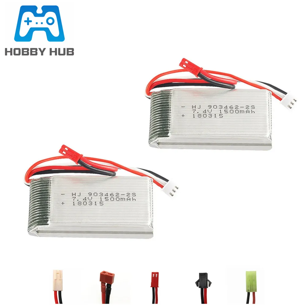 Литий Полимерный Аккумулятор 7 4 В 1500 мАч для WLtoys 144001 12428 12423 автомобиля FT009 FX067C RC Boat