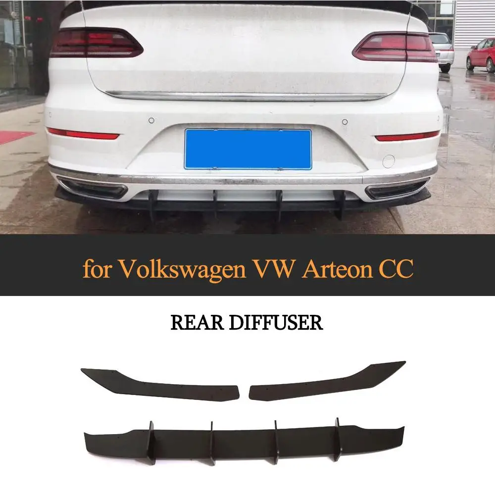 Автомобильный задний бампер для губ Диффузор спойлер Volkswagen VW CC Arteon 2019 2020 диффузор