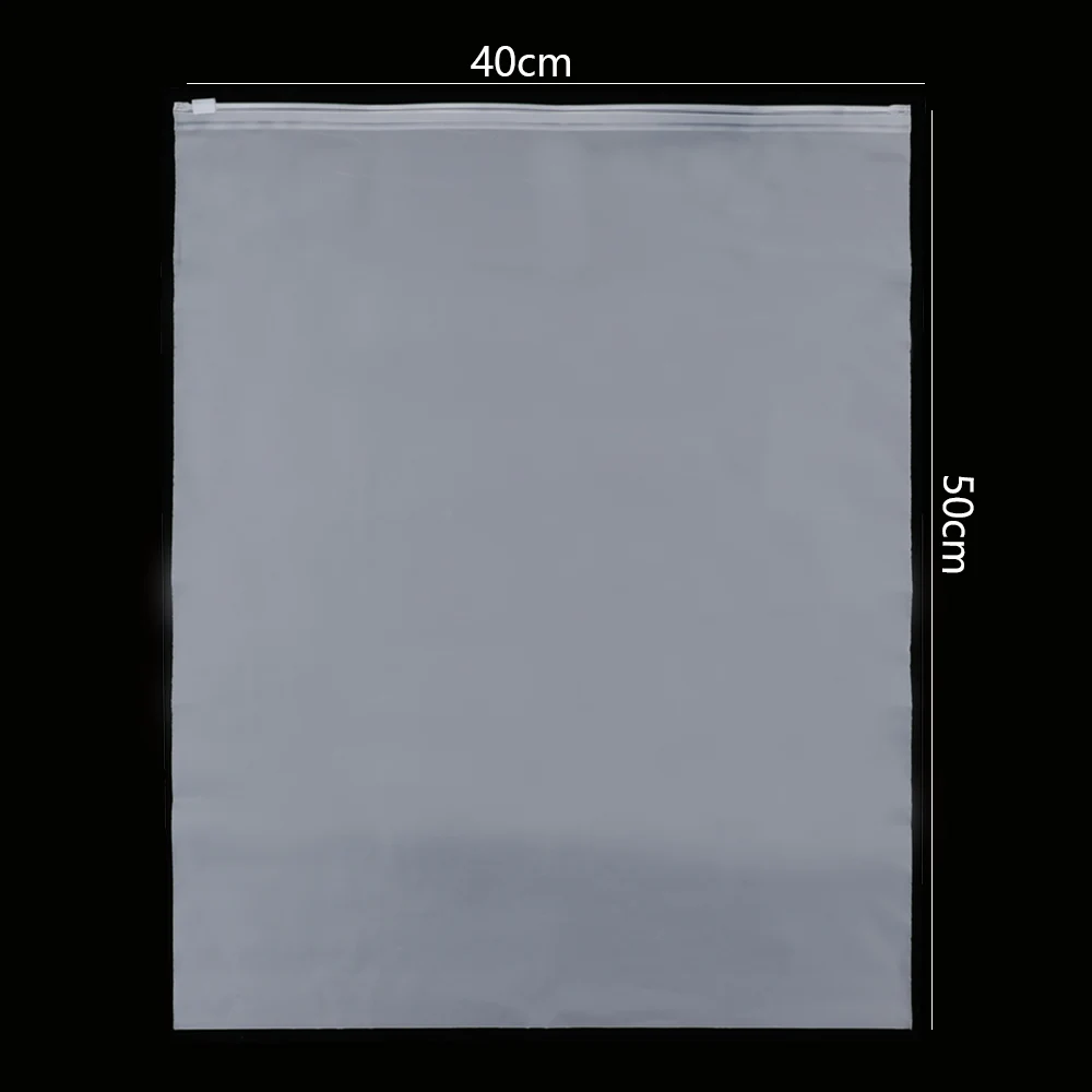 40x50cm 1pc Plastic Sealed Waterproof Matte Frosted Package Transparent Zip lock Bag Clothing Travel Pouch Swimming Storage Bags - Цвет: 40x50cm