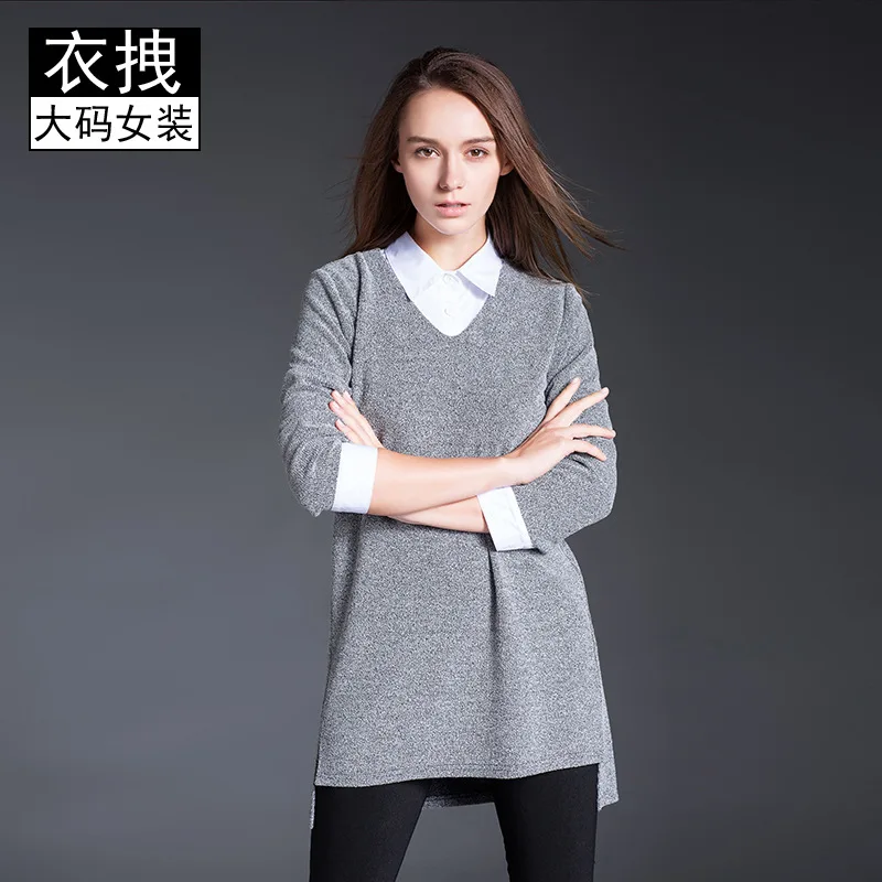 

[Limited Time Seckilling Rebate Does Not Change] 2019 Spring And Autumn New Style Joint Plus-sized Fake Two Sets of Full Body Dr