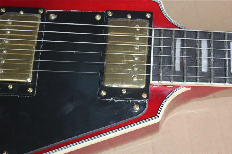 

free shipping Top Quality music instruments Custom Shop new red V type electric guitar 11yue
