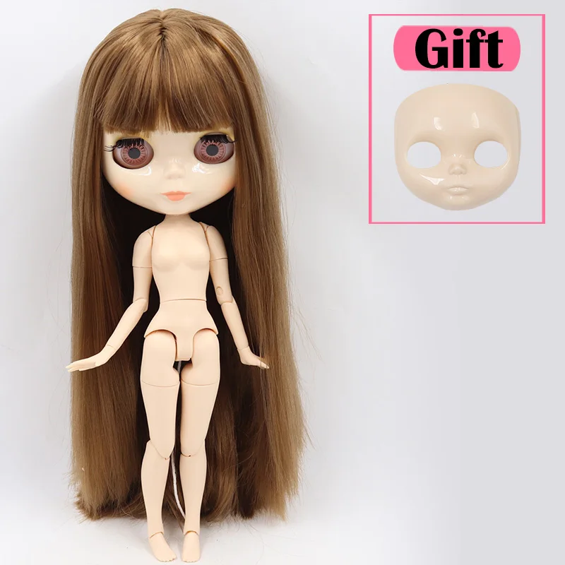 doll face ICY Blyth Кукла № 3 глянцевое лицо белая кожа сустава тела 1/6 BJD Специальная цена 1/4 BJD, Pullip, Jerryberry, Licca игрушка подарок - Цвет: doll face