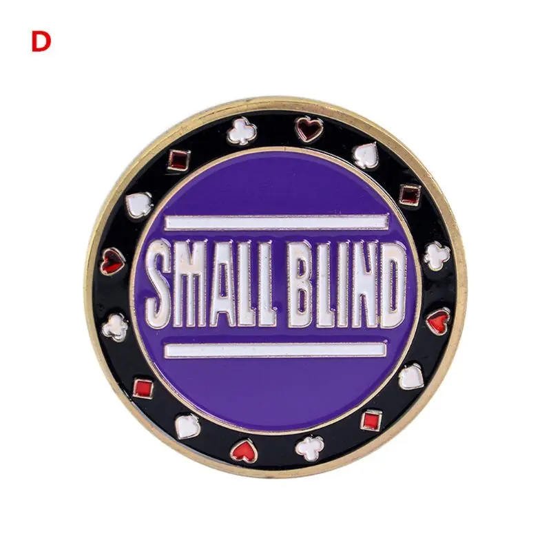 D Металл казино Hold'em дилер/все в/Bigblind/Smallblind азартные игры Покер Чип Y4UB - Цвет: D