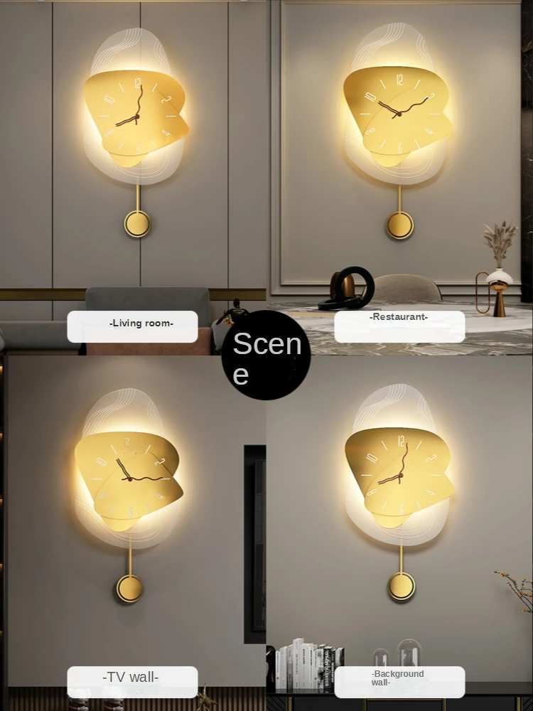 Modern Minimalist Light Luxury Wall Clock with Light 4 Modern Minimalist Light Luxury Wall Clock with Light 4