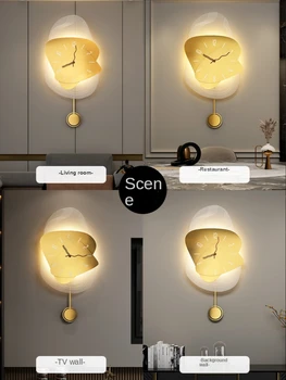Modern Minimalist Light Luxury Wall Clock with Light 4