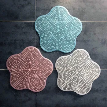 

Bathroom Accessories Silicone Bath Massage Cushion Brush Anti-slip Bath Mat For Lazy Wash Feet Clean Dead Skin Bathroom