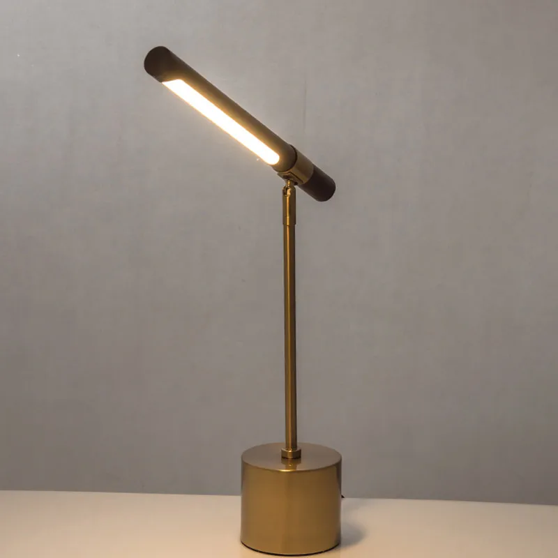 LED Table Lamp for Bedroom Bedside Nightstand Decoration Modern Minimalist Foldable Wood Grain Study Reading Desk Light - 2