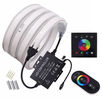 

220V Neon Light Led Strip Remote Control RGB Neon Lamp 1500W 750W Controller Fiexible LED Neon Strip Soft Lights Home Decoration