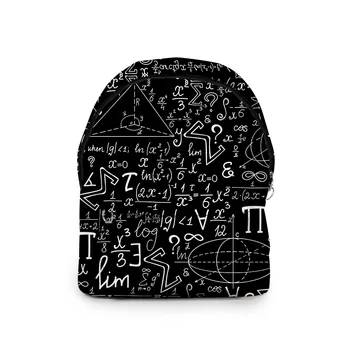 

FRDUN TOMMY 3D Print Backpack Mathematical formula male girl kawaii Bags Teenagers Kids Mochila Daily backpack