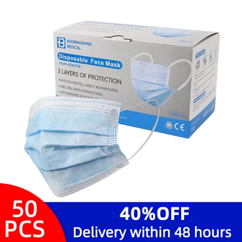 

Disposable Face Mask Profession 3 Layer Disposable Mouth Mask Non Woven Anti Virus Influenza Safe Breathable Earloops Masks