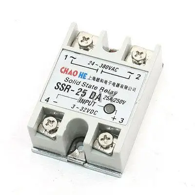 

Single Phase DC Control AC Solid State Relay 25A SSR-25 DA Type