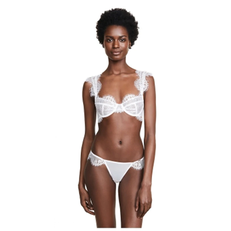 Missomo новые модные женские белые сексуальные цветочное кружево Bralette простой перспективный бюстгальтер все включено нижнее белье на косточках