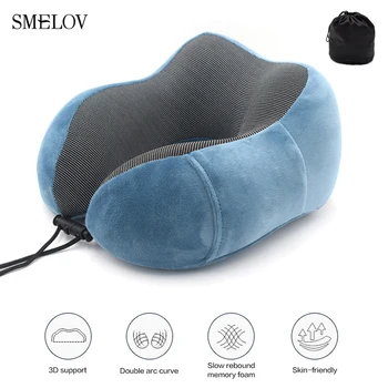 

Portable neck travel pillow U Shape Memory Foam cushion neck support pillow office Airplane Neck headrest nap sleeping pillows