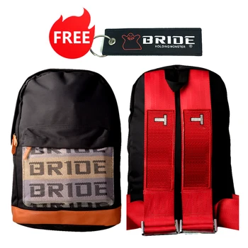 

JDM Style Racing Fabric Strap Style School Backpack Car Canvas Backpack Bride Bag Racing Souvenirs