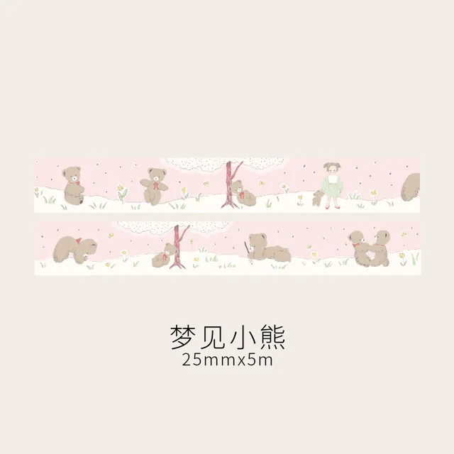Kawaii Медведь Лес девушка пуля журнал сказка васи клейкая лента DIY Скрапбукинг наклейка этикетка маскирующая лента - Цвет: 2