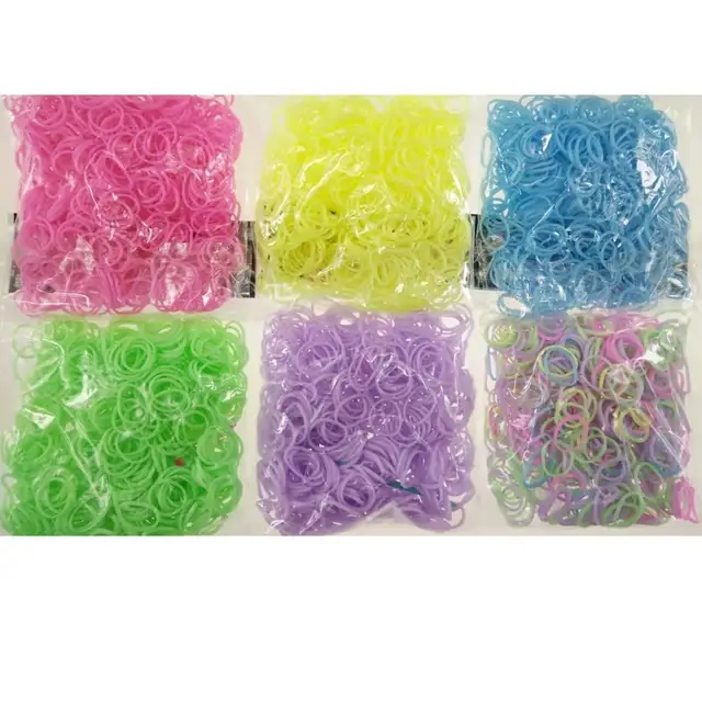600 Pcs Refill Loom Rubber Bands Bracelet for Kids or Hair Rainbow Rubber Loom Bands Make Woven Bracelet DIY Toys Christmas Gift 6