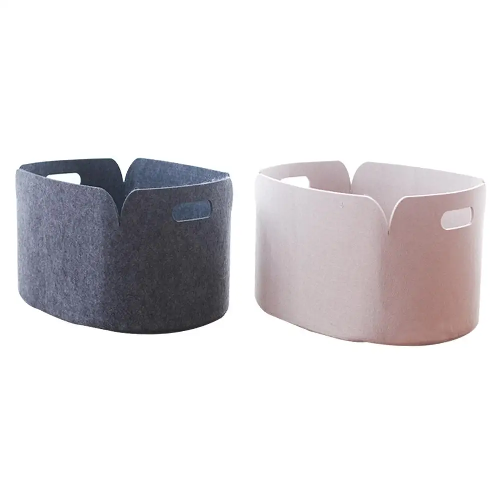 

Felt storage bag foldable storage basket Easy to use and store Child safety and environmental protection recyclable material