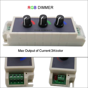 

Stepless Adjustable Switch DC12-24V RGB Dimmer LED Strip Lights Tape Controller Three way switch for 2835 3528 5050 led light