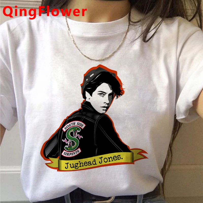Riverdale Southside Serpents Harajuku T Shirt Women Ullzang Snake Print Summer T-shirt Funny Cartoon Tshirt 90s Top Tees Female
