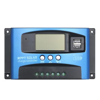 

Hot 30/40/50/60/100A MPPT Solar Charge Controller with Dual USB LCD Display Auto Solar Cell Panel Charger Controller Regulator