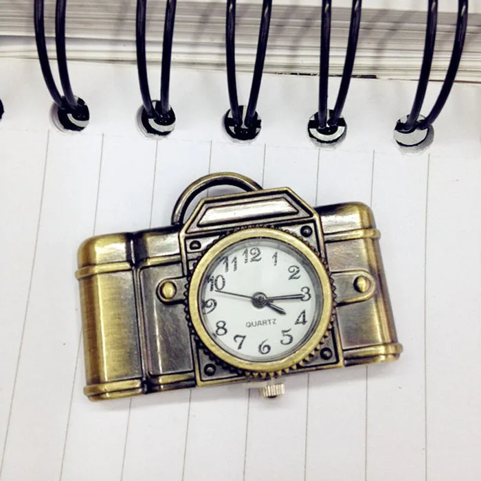 Antique Style Roman Numerals Pocket Watch Unisex Bronze Camera Design Pendant Vintage Necklace Gift | Наручные часы