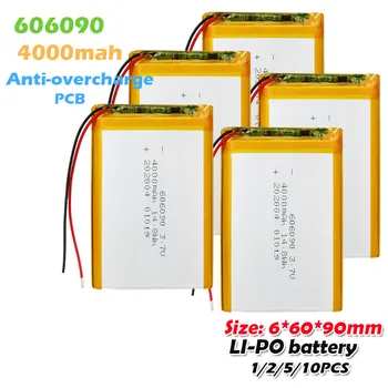 

606090 3.7V 4000mAh Rechargeable lithium polymer batteries with PCB For Tablet Toys Laptop GPS Power bank LED light Lipo cells