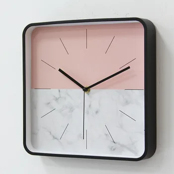 

Nordic New Square Hanging Clock Modern Simple Creative Fashion Clock Bedroom Living Room Silent Silent Clock Separates