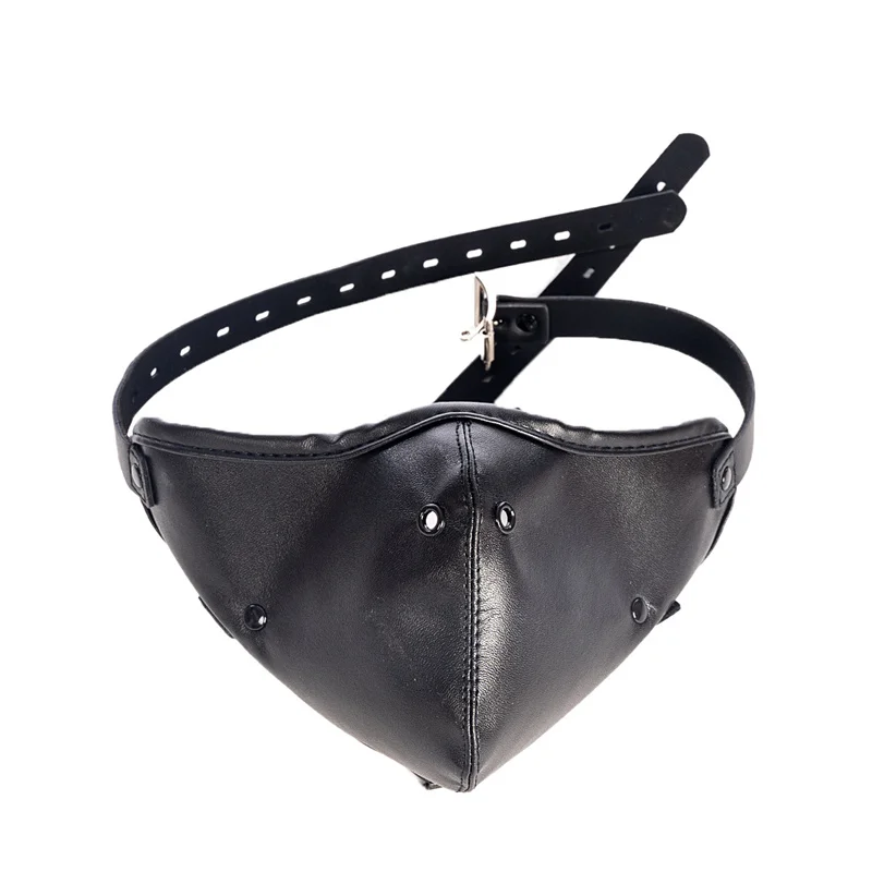 New Leather Hood Mask Mouth Plug Ball Gag Bondage Slave Restraints Fetish Sex Toys For Gay Couples Flirting Adult Games